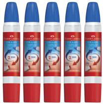 Cola Gel Faber Castell 2 Bicos Escola Artes Transparente Kit