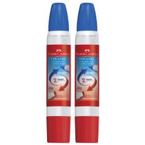 Cola Gel Faber Castell 2 Bicos Papel Escola Transparente Kit
