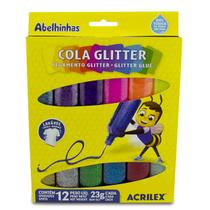 Cola Glitter 12 Cores 23g Acrilex - 02922
