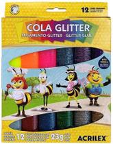 Cola Glitter 12 Cores 23g Cada - Acrilex