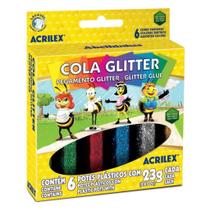 Cola Glitter 23g 6 Cores - Acrilex
