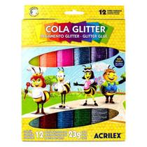 Cola Glitter 23g Com 12 Cores Acrilex