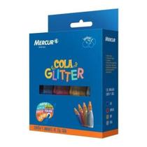 Cola Glitter 4 Frascos com 23g Mercur Lavável
