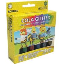 Cola Glitter 6 cores 23g Cada Acrilex Cola Glitter 6 cores 23g Cada Acrilex