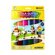 Cola Glitter Acrilex 12 Cores 23g