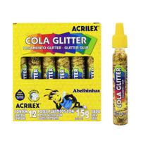 Cola glitter Acrilex 15g c/12 ouro