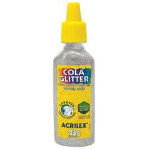 Cola glitter Acrilex 23 g - prata Cola glitter Acrilex 23 g - prata