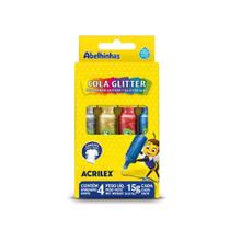 Cola Glitter Acrilex 4 Cores 15g