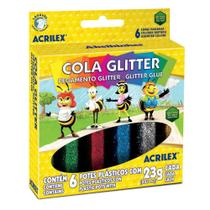 Cola Glitter Acrilex 6 Potes 23G