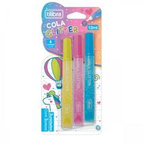Cola Glitter Color 12ml Com 3 Tilibra