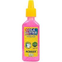 Cola Glitter Pink Acrilex 23g Brilho Intenso e Lavável