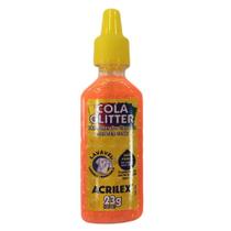 Cola Glittler Acrilex 23g Laranja - ACRILEX - ESCOLAR