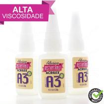 Cola Instantânea Acrilex A3 Alta Viscosidade - 20g