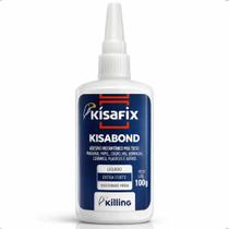 Cola Instantânea Kisabond Kisafix 100g Secagem Rápida e Resistência MDF, Madeira, PVC e Cerâmica Cola Instantânea Kisabond Kisafix 100g Secagem Rápida e Resistência MDF, Madeira, PVC e Cerâmica