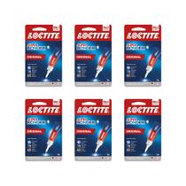 Cola instantânea Super Bonder Original Loctite 3g - Kit com 06 unidades Cola instantânea Super Bonder Original Loctite 3g - Kit com 06 unidades