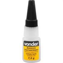 Cola Instantânea Transparente Multiuso Madeira/Metal/Plástico/Borracha 7,5g Vonder - 1662075000 Cola Instantânea Transparente Multiuso Madeira/Metal/Plástico/Borracha 7,5g Vonder - 1662075000