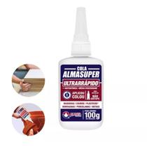 Cola Instantânea Ultrarrapido Adesivo AlmaSuper 100g - Transparente média viscosidade Cola Instantânea Ultrarrapido Adesivo AlmaSuper 100g - Transparente média viscosidade