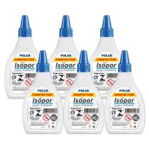 Cola isopor transparente escolar e profissional Compactor 90g kit com 6 unidades