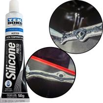 Cola Juntas Silicone Preto de Alta Temperatura - Bisnaga Cola Juntas Silicone Preto de Alta Temperatura - Bisnaga