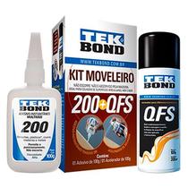 Cola Kit Moveleiro Adesivo Instantâneo e Acelerador de Secagem QFS 20501003000 TEKBOND Cola Kit Moveleiro Adesivo Instantâneo e Acelerador de Secagem QFS 20501003000 TEKBOND