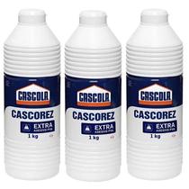 Cola Líquida Branca Escolar Extra Forte 1kg 3 Unidades - Cascorez