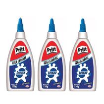 Cola Líquida Branca Escolar Pritt 110g 3 Unidades - Tenaz