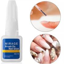 Cola MIRAGE para Unhas Postiças - Brush On Nail Glue - Tips Gel Acrigel Acrílica Porcelana 10g