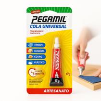 Cola Multiuso Transparente universal 17g Para Artesanato DIY Secagem Rápida Ideal Para Papel Tecido Madeira EVA E Mais