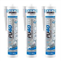 Cola P/placas 3d Pu Fix Cinza Tek Bond 387gramas/280ml Kit3