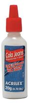 Cola Pano Acrilex Lavável 20g para Tecidos Jeans e Artesanato Cola Pano Acrilex Lavável 20g para Tecidos Jeans e Artesanato
