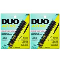 Cola para cílios DUO Active Black à prova d'água de longa duração, 4,6 mL, pacote com 2 Cola para cílios DUO Active Black à prova d'água de longa duração, 4,6 mL, pacote com 2