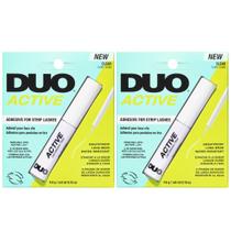 Cola para cílios DUO Active Clear resistente à água, 4,6 g, pacote com 2 Cola para cílios DUO Active Clear resistente à água, 4,6 g, pacote com 2