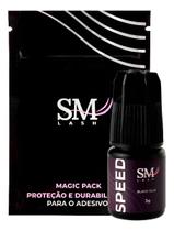 Cola Para Cílios Sm Lash Speed 3ml Black Glue Tufo Fio A Fio Preto