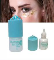 Cola Para Glitter Resistente A Água Maquiagem Pálpebras Face e Corpo 10ml Miss Lary