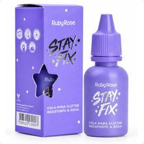 Cola Para Glitter Ruby Rose Stay Fix Resistente À Água 10ml Cola Para Glitter Ruby Rose Stay Fix Resistente À Água 10ml