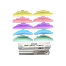 Cola para levantar e enrolar os cílios Lomansa + 5 pares Cur