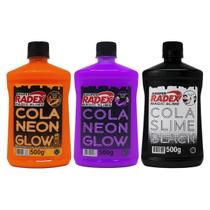 Cola para Slime Neon Glow Radex Magic Kit Halloween 3 cores Cola para Slime Neon Glow Radex Magic Kit Halloween 3 cores