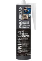 Cola parabrisa aut preto 280ml unipega