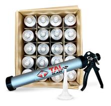Cola Parabrisa Pu55 Automotivo CX c/ 20 Un. + Aplicador Silicone tubular tubo em aluminio profissional TAL GLASS KIT TOP