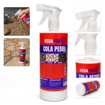 Cola Pedra Líquido Fixador de Pedras Jardim 1L Nanotecnologia Transparente Alta Resistência Paisagismo Pedrisco Brita Veda Forte