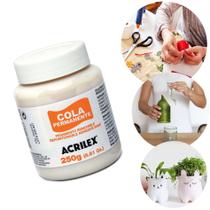 Cola Permanente Para Tecidos Em Geral Acrilex Atóxico 250g