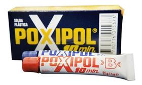 Cola Poxipol Solda Plastica Epoxi Cinza Forte 21 Gr 14Ml - Benter