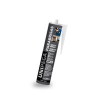 Cola pu p/ vidros e parabrisas adesivo preto 280ml unipega