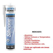 COLA SILICONE ACETICO 280 Gr USO GERAL TRANSPARENTE TEK BOND