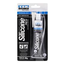 Cola Silicone Acético alta temperatura preto 50g Tekbond BLISTER Cola Silicone Acético alta temperatura preto 50g Tekbond BLISTER