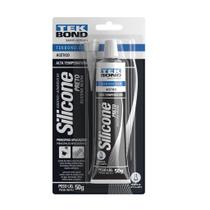 Cola Silicone Acético Alta Temperatura Preto Bisnaga 50g Tekbond