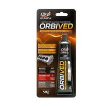Cola Silicone Alta Temperatura ORBIVED Preto Automotivo 50g Cola Silicone Alta Temperatura ORBIVED Preto Automotivo 50g