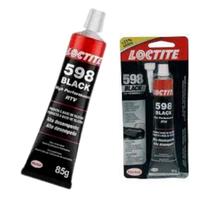 Cola Silicone Black 598 Loctite 85g HIGH PERFORMANCE RTV Alta Temperatura Elimina Junta Para Motores Câmbio Diferencial Carter Bomba d'agua flange