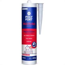 Cola Silicone Polyfort 250G Uso Geral Branco Pulvitec Zb115