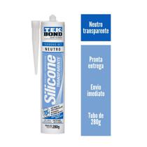 Cola Silicone Transparente Neutro Tekbond Antifungo 280g Cola Silicone Transparente Neutro Tekbond Antifungo 280g